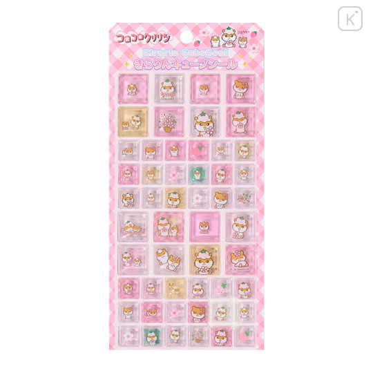 Japan Sanrio Cube Sticker - Corocorokuririn : Pink - 1