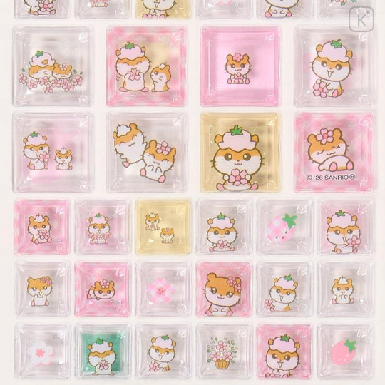 Japan Sanrio Cube Sticker - Corocorokuririn : Pink - 4