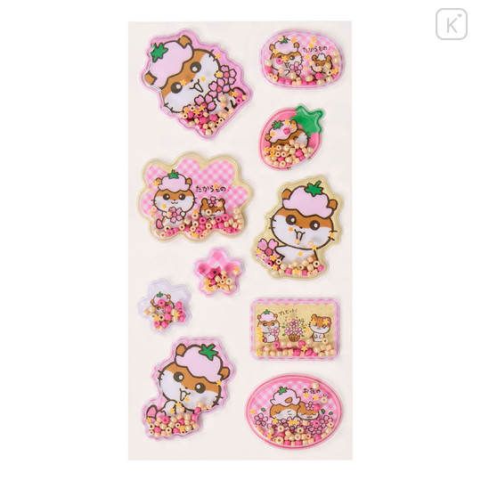 Japan Sanrio Shaker Sticker - Corocorokuririn : Pink - 2