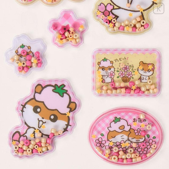 Japan Sanrio Shaker Sticker - Corocorokuririn : Pink - 4