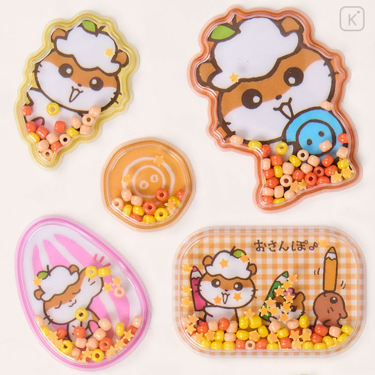 Japan Sanrio Shaker Sticker - Corocorokuririn : Orange - 3