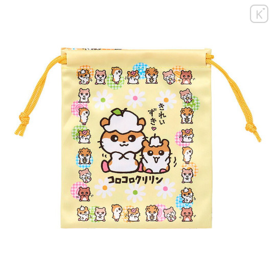 Japan Sanrio Drawstring Bag - Corocorokuririn : Yellow - 1