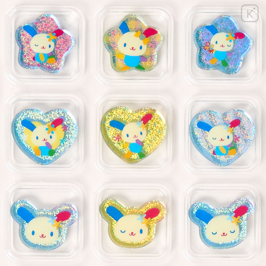 Japan Sanrio Crystal Sticker - Usahana : Blue - 3