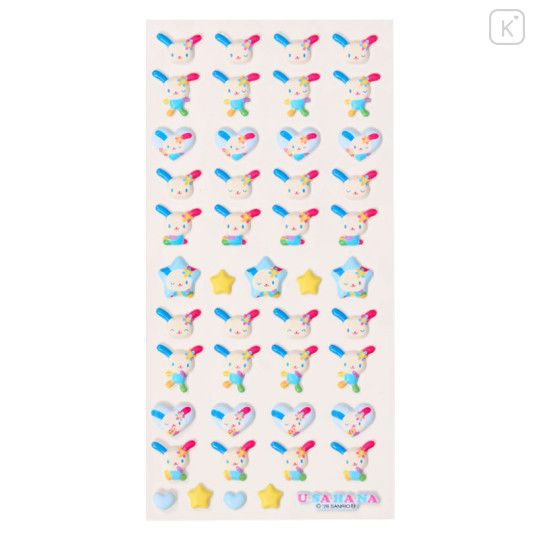 Japan Sanrio Petit Marshmallow Sticker - Usahana : Blue - 2
