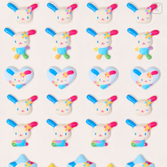 Japan Sanrio Petit Marshmallow Sticker - Usahana : Blue - 3