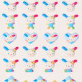 Japan Sanrio Petit Marshmallow Sticker - Usahana : Blue - 3