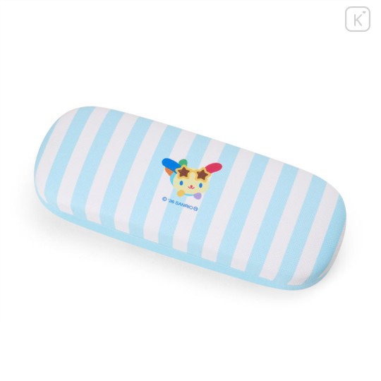 Japan Sanrio Glasses Case with Cleaning Cloth - Usahana : Blue - 2