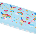 Japan Sanrio Glasses Case with Cleaning Cloth - Usahana : Blue - 5