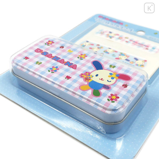 Japan Sanrio Original Bandages with Tin Case - Usahana : Blue - 2