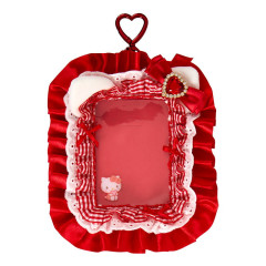 Japan Sanrio Original Card Holder - Hello Kitty : Enjoy Idol Colorful Ribbon