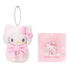 Japan Sanrio Original Mascot Holder with Ramune - Hello Kitty : Snowman