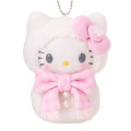 Japan Sanrio Original Mascot Holder with Ramune - Hello Kitty : Snowman - 2