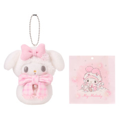 Japan Sanrio Original Mascot Holder with Ramune - My Melody : Snowman
