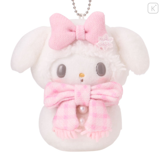 Japan Sanrio Original Mascot Holder with Ramune - My Melody : Snowman - 2