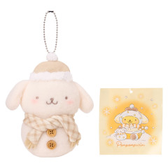 Japan Sanrio Original Mascot Holder with Ramune - Pompompurin : Snowman