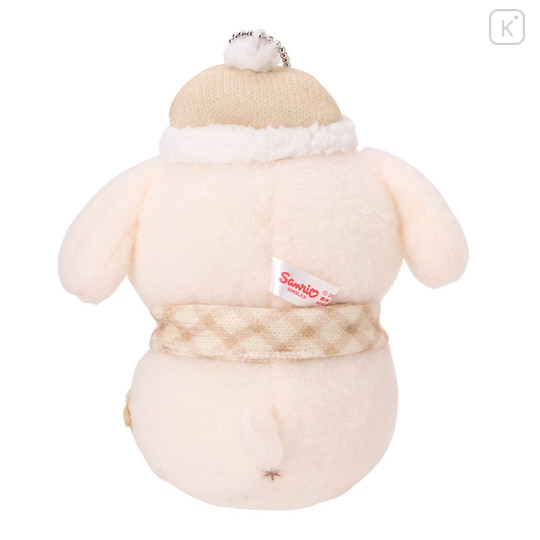 Japan Sanrio Original Mascot Holder with Ramune - Pompompurin : Snowman - 3