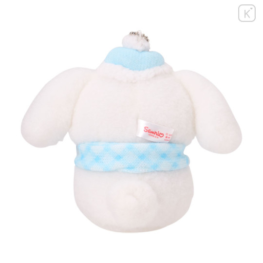Japan Sanrio Original Mascot Holder with Ramune - Cinnamoroll : Snowman - 3