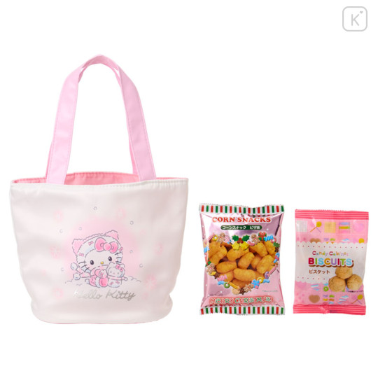 Japan Sanrio Original Tote Bag with Sweets - Hello Kitty : Snowman - 3