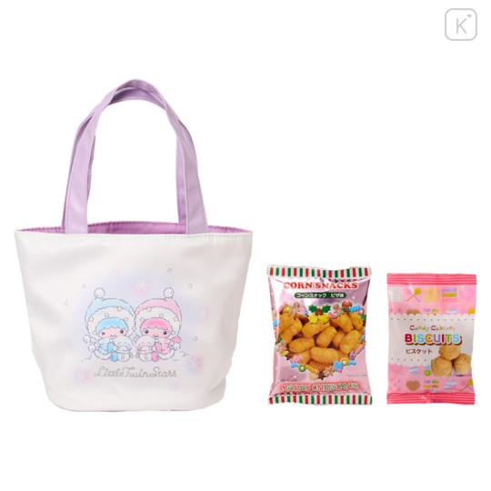 Japan Sanrio Original Tote Bag with Sweets - Little Twin Stars : Snowman - 3