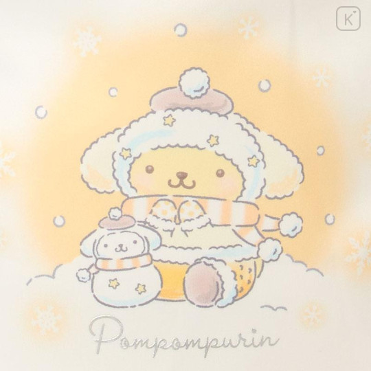 Japan Sanrio Original Tote Bag with Sweets - Pompompurin : Snowman - 6