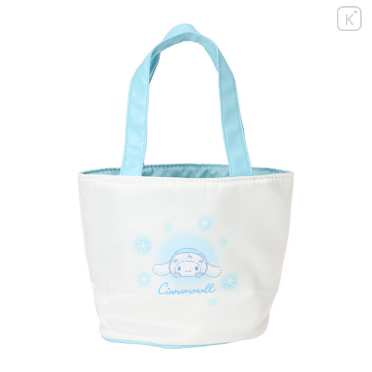 Japan Sanrio Original Tote Bag with Sweets - Cinnamoroll : Snowman - 2