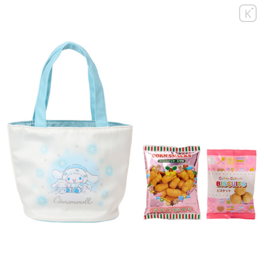 Japan Sanrio Original Tote Bag with Sweets - Cinnamoroll : Snowman - 3