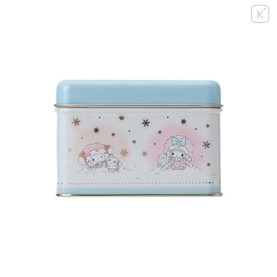 Japan Sanrio Original Tin Case with Biscuits - Snowman - 5