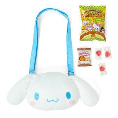 Japan Sanrio Original Kids Face-Shaped Shoulder Bag with Candy - Cinnamoroll