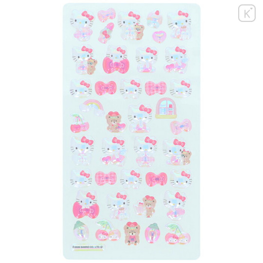 Japan Sanrio Bonbon Drop Seal 3D Sticker - Hello Kitty : Churukira Pink - 2