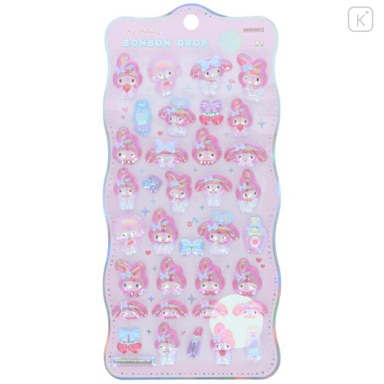 Japan Sanrio Bonbon Drop Seal 3D Sticker - My Melody : Churukira - 1