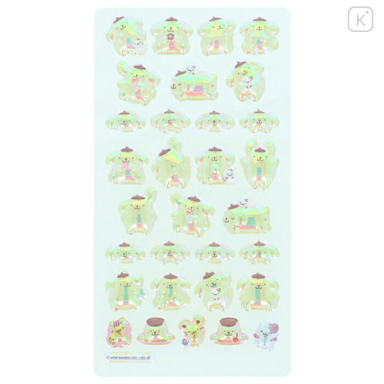 Japan Sanrio Bonbon Drop Seal 3D Sticker - Pompompurin : Churukira - 2