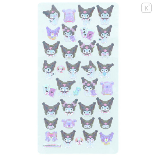 Japan Sanrio Bonbon Drop Seal 3D Sticker - Kuromi : Churukira - 2