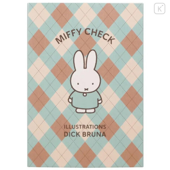 Japan Miffy Flip Memo - Miffy : Miffy Check Blue - 1