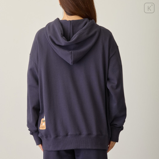 Japan Mofusand Sweatshirt Hoodie (M) - Slugger Cat Navy - 7