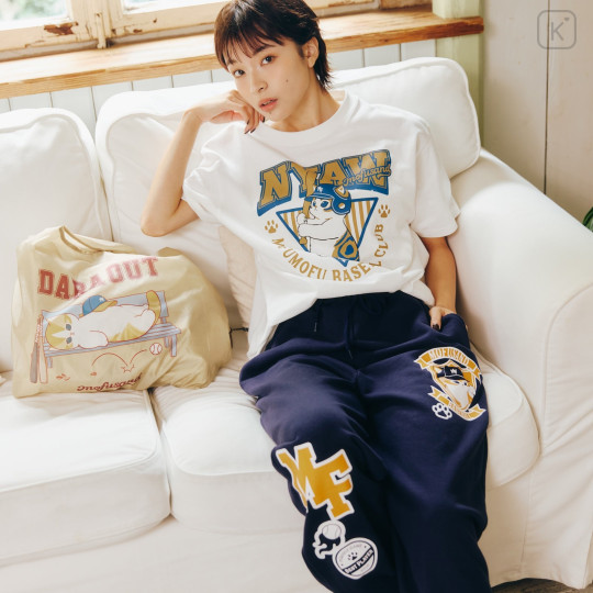 Japan Mofusand Sweatpants (M) - Pitcher Cat Navy - 3