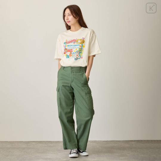 Japan Mofusand T-Shirt (XL) - The Cat Day Archives White - 4