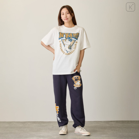 Japan Mofusand T-Shirt (XL) - Mofumofu Baseball Club White - 7