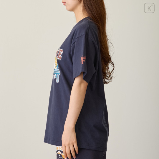 Japan Mofusand T-Shirt (L) - Pawsing The Game Navy - 5