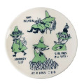 Japan Moomin Small Plate - Snufkin : Arekore Komaru - 1