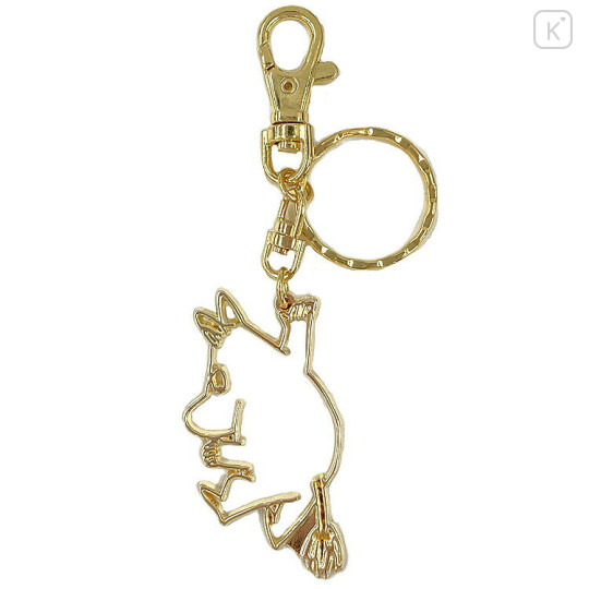 Japan Moomin Gold Keychain - Moomintroll - 1