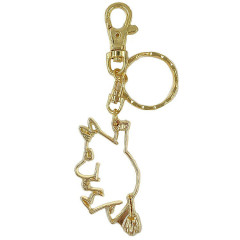 Japan Moomin Gold Keychain - Moomintroll