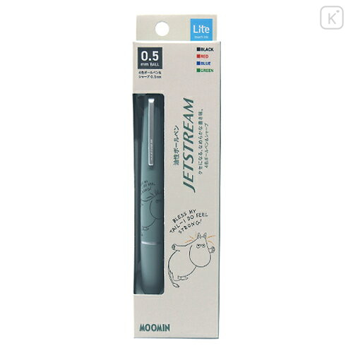 Japan Moomin Jetstream Lite Touch 4&1 Multi Ballpoint Pen + Mechanical Pencil - Moomintroll : Angry - 1
