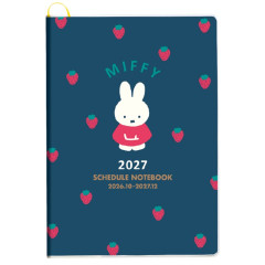 Japan Miffy A5 Planner Monthly Schedule Book - Miffy : Blue 2027