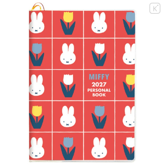 Japan Miffy B6 Planner Monthly & Weekly Schedule Book - Miffy : Red 2027 - 1