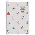 Japan Peanuts A5 Planner Monthly Schedule Book - Snoopy : Gray 2027 - 1