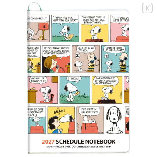 Japan Peanuts A5 Planner Monthly Schedule Book - Snoopy : Comic 2027 - 1