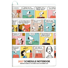 Japan Peanuts A5 Planner Monthly Schedule Book - Snoopy : Comic 2027
