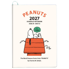 Japan Peanuts A5 Planner Monthly Schedule Book - Snoopy : Ivory 2027