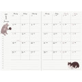 Japan A6 Planner Monthly Schedule Book - Die-Cut Cat Gray 2027 - 3