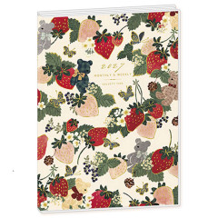 Japan Tomoko Hayashi B6 Planner Weekly Schedule Book - Strawberry and Teddy Bear 2027